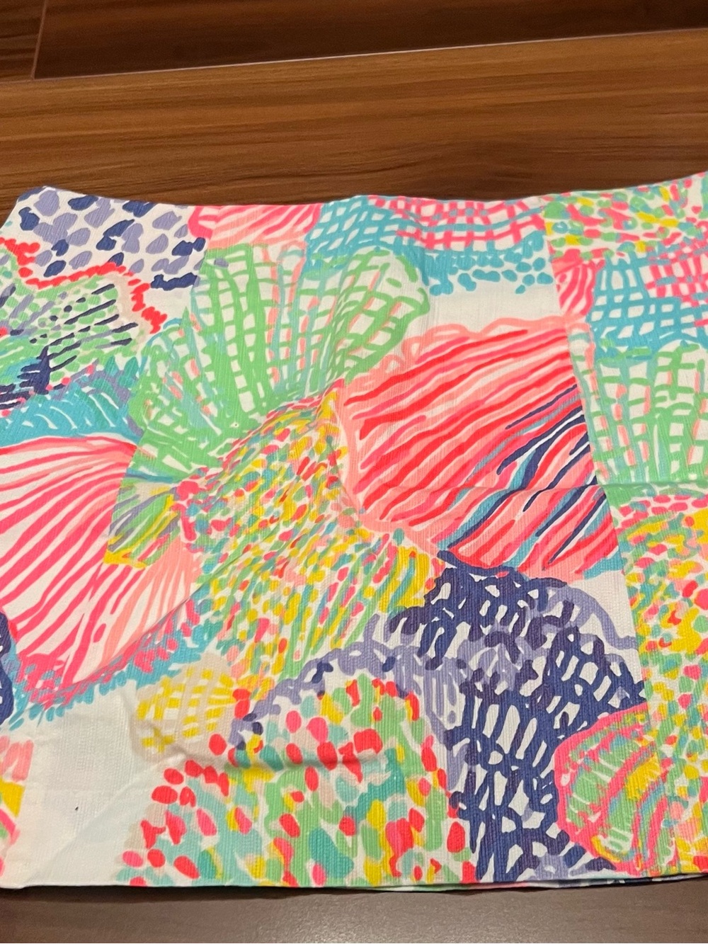 Lilly Pulitzer Skirt Pink Multi Tropical Print Waistband